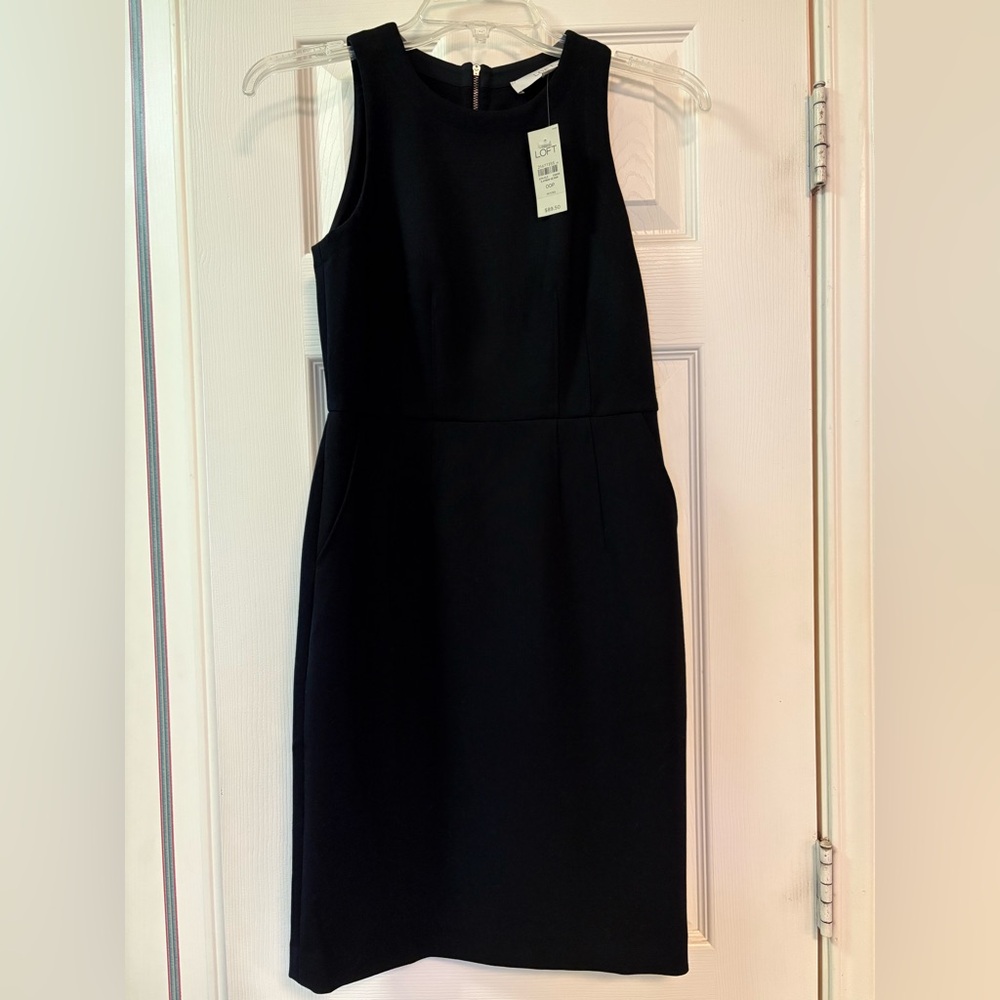 LOFT black sleeveless dress, size 00P